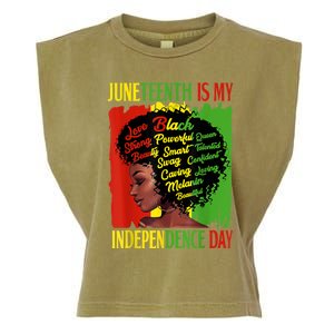 Happy Juneteenth Is My Independence Day Black Women Garment-Dyed Women's Muscle Tee