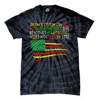 Happy Juneteenth Is My Independence Day Free ish Black Tie-Dye T-Shirt