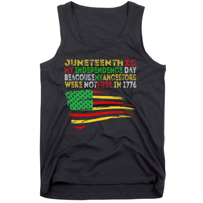 Happy Juneteenth Is My Independence Day Free ish Black Tank Top