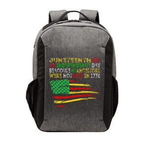 Happy Juneteenth Is My Independence Day Free ish Black Vector Backpack