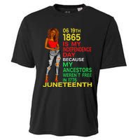 Happy Juneteenth Is My Independence Day Free Black  Cooling Performance Crew T-Shirt