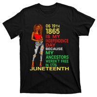 Happy Juneteenth Is My Independence Day Free Black  T-Shirt