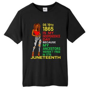 Happy Juneteenth Is My Independence Day Free Black  Tall Fusion ChromaSoft Performance T-Shirt