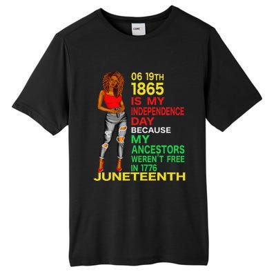 Happy Juneteenth Is My Independence Day Free Black  Tall Fusion ChromaSoft Performance T-Shirt