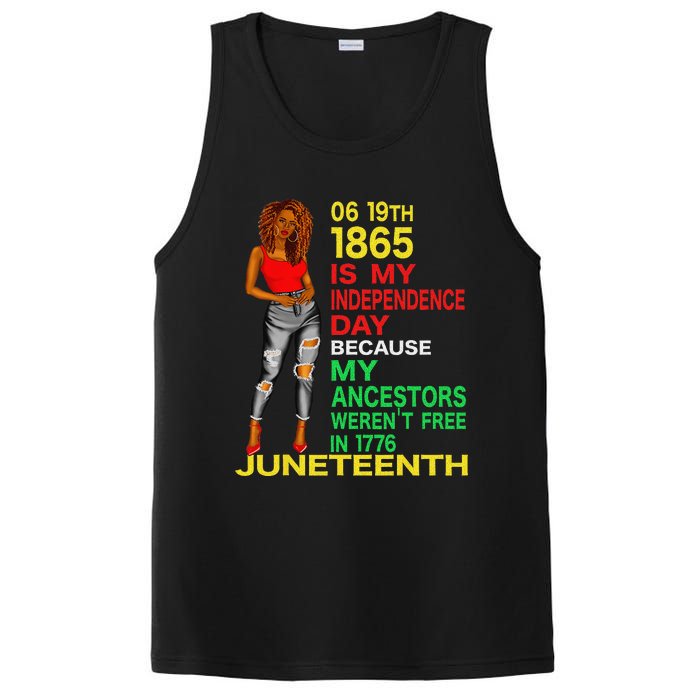 Happy Juneteenth Is My Independence Day Free Black  PosiCharge Competitor Tank