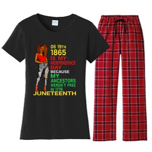 Happy Juneteenth Is My Independence Day Free Black Women Women's Flannel Pajama Set