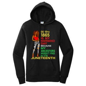 Happy Juneteenth Is My Independence Day Free Black Women Women's Pullover Hoodie