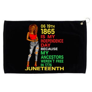 Happy Juneteenth Is My Independence Day Free Black Women Grommeted Golf Towel