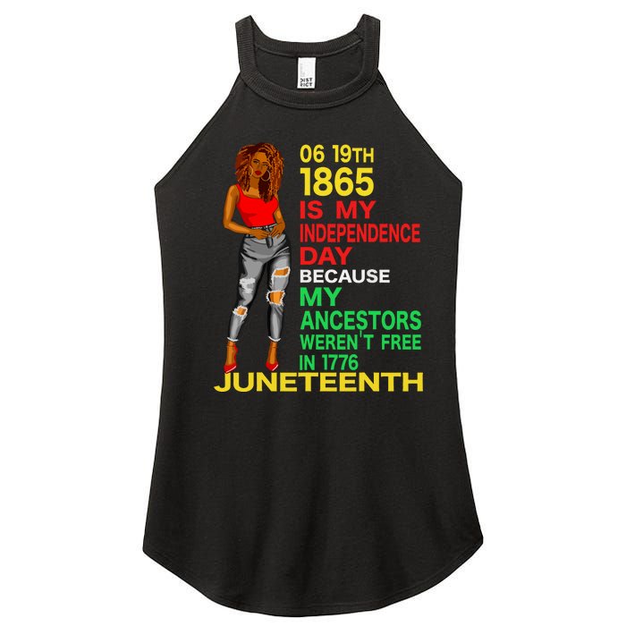 Happy Juneteenth Is My Independence Day Free Black Women Women's Perfect Tri Rocker Tank