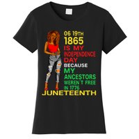 Happy Juneteenth Is My Independence Day Free Black Women Women's T-Shirt