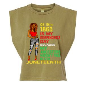 Happy Juneteenth Is My Independence Day Free Black Women Garment-Dyed Women's Muscle Tee