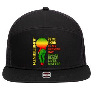 Happy Juneteenth Is My Independence Day Free Black Wo 7 Panel Mesh Trucker Snapback Hat