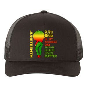 Happy Juneteenth Is My Independence Day Free Black Wo Yupoong Adult 5-Panel Trucker Hat