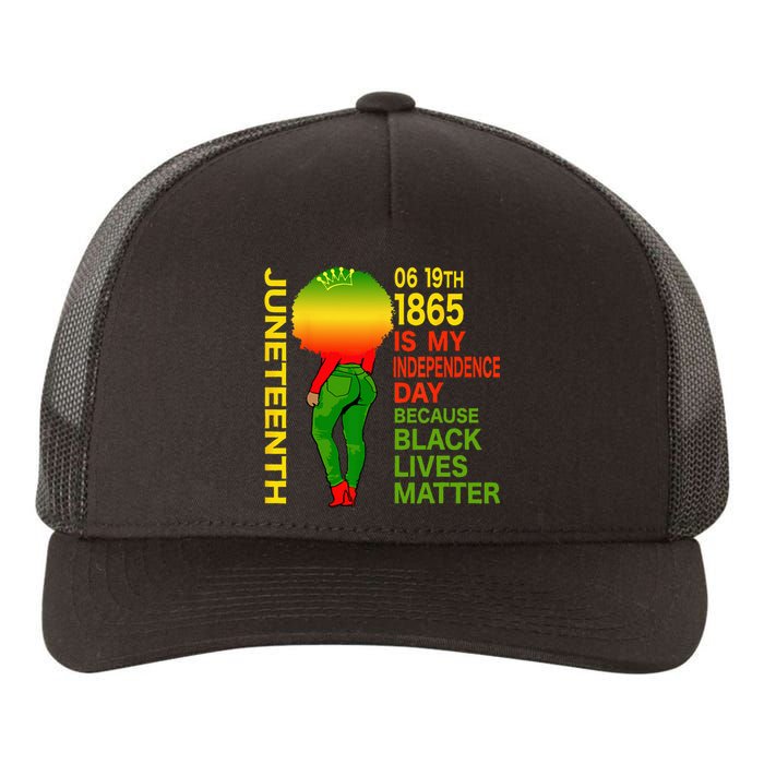 Happy Juneteenth Is My Independence Day Free Black Wo Yupoong Adult 5-Panel Trucker Hat