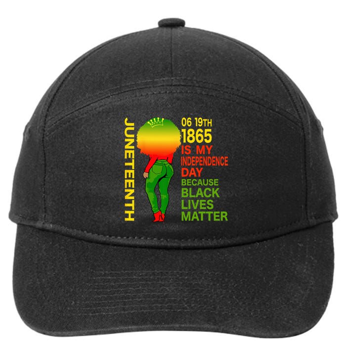 Happy Juneteenth Is My Independence Day Free Black Wo 7-Panel Snapback Hat