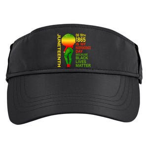 Happy Juneteenth Is My Independence Day Free Black Wo Adult Drive Performance Visor