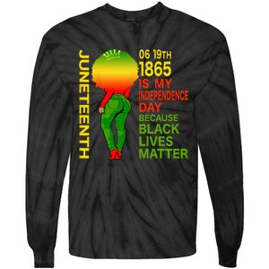 Happy Juneteenth Is My Independence Day Free Black Wo Tie-Dye Long Sleeve Shirt