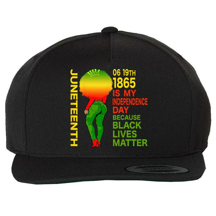 Happy Juneteenth Is My Independence Day Free Black Wo Wool Snapback Cap