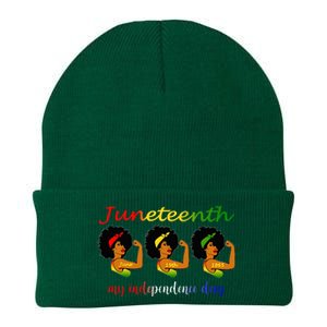 Happy Juneteenth Is My Independence Day Free Black Wo Knit Cap Winter Beanie