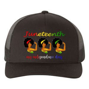 Happy Juneteenth Is My Independence Day Free Black Wo Yupoong Adult 5-Panel Trucker Hat