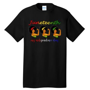 Happy Juneteenth Is My Independence Day Free Black Wo Tall T-Shirt