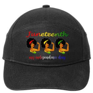 Happy Juneteenth Is My Independence Day Free Black Wo 7-Panel Snapback Hat