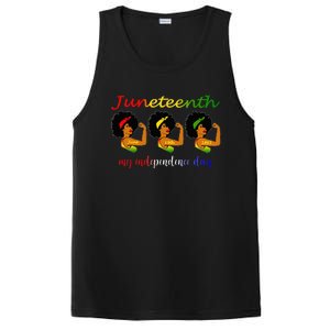 Happy Juneteenth Is My Independence Day Free Black Wo PosiCharge Competitor Tank