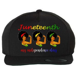 Happy Juneteenth Is My Independence Day Free Black Wo Wool Snapback Cap