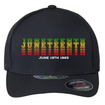 Happy Juneteenth Is My Independence Day Free ish Black Flexfit Unipanel Trucker Cap
