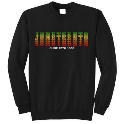 Happy Juneteenth Is My Independence Day Free ish Black Sweatshirt
