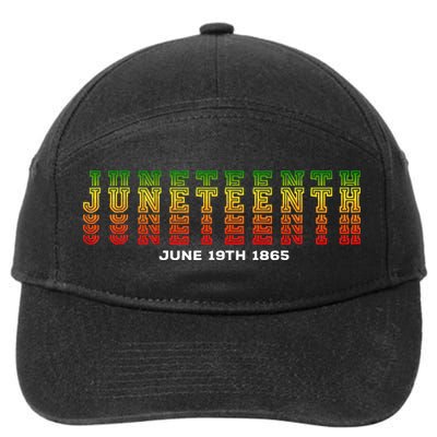 Happy Juneteenth Is My Independence Day Free ish Black 7-Panel Snapback Hat
