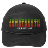 Happy Juneteenth Is My Independence Day Free ish Black 7-Panel Snapback Hat