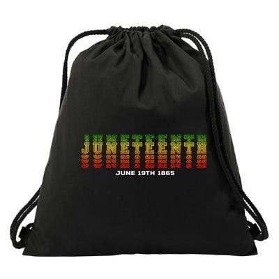 Happy Juneteenth Is My Independence Day Free ish Black Drawstring Bag