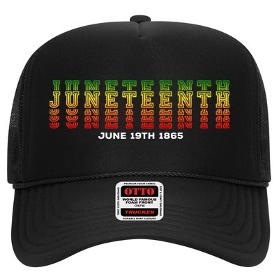 Happy Juneteenth Is My Independence Day Free ish Black Trucker Hat