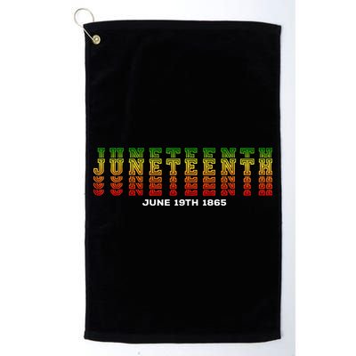 Happy Juneteenth Is My Independence Day Free ish Black Golf Towel