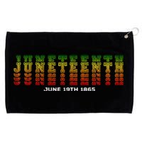 Happy Juneteenth Is My Independence Day Free ish Black Grommeted Golf Towel