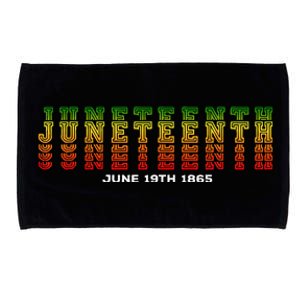 Happy Juneteenth Is My Independence Day Free ish Black Microfiber Hand Towel