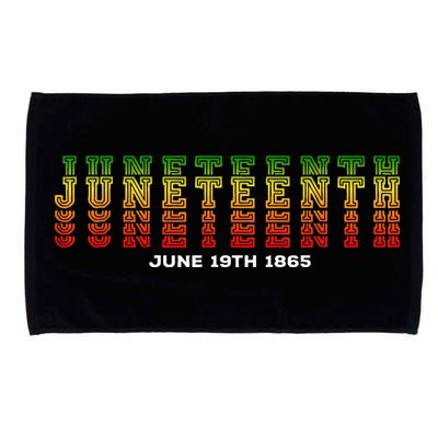 Happy Juneteenth Is My Independence Day Free ish Black Microfiber Hand Towel