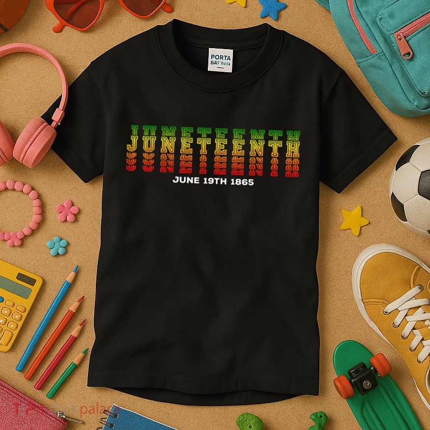 Happy Juneteenth Is My Independence Day Free ish Black Kids T-Shirt