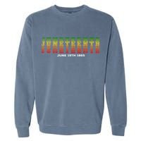 Happy Juneteenth Is My Independence Day Free ish Black Garment-Dyed Sweatshirt