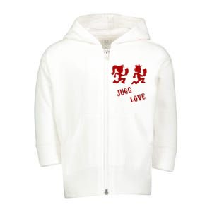 Hers Juggalette Icp Whoop Whoop Jugg Love Vibrantly Colors Toddler Zip Fleece Hoodie