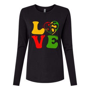 Happy Juneteenth Is My Independence Day Love Black Wo Womens Cotton Relaxed Long Sleeve T-Shirt