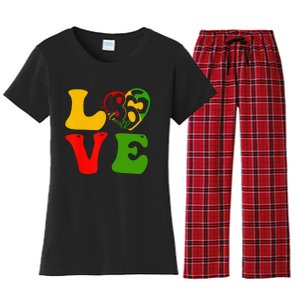 Happy Juneteenth Is My Independence Day Love Black Wo Women's Flannel Pajama Set