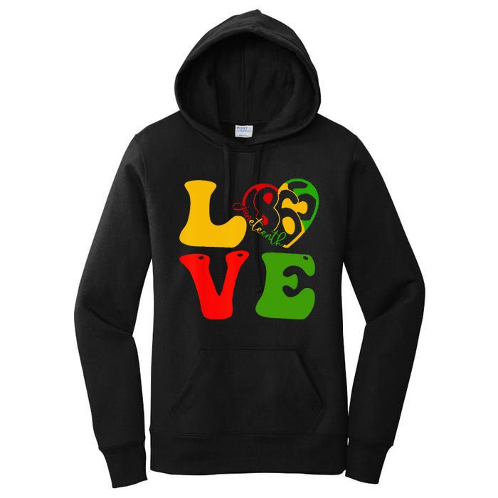 Happy Juneteenth Is My Independence Day Love Black Wo Women's Pullover Hoodie