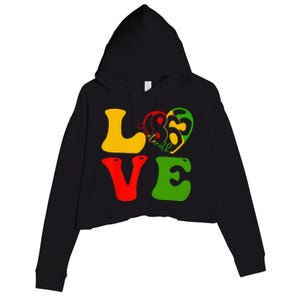 Happy Juneteenth Is My Independence Day Love Black Wo Crop Fleece Hoodie