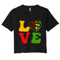 Happy Juneteenth Is My Independence Day Love Black Wo Women's Crop Top Tee