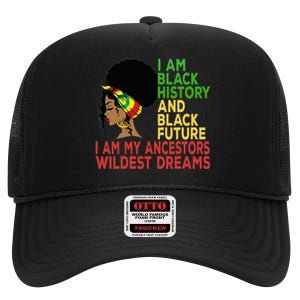 Happy Juneteenth Is My Independence Day Black Wo High Crown Mesh Back Trucker Hat