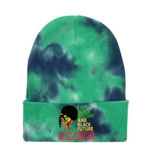 Happy Juneteenth Is My Independence Day Black Wo Tie Dye 12in Knit Beanie