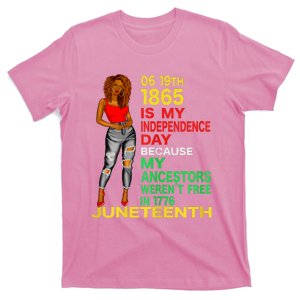 Happy Juneteenth Is My Independence Day Free Black T-Shirt