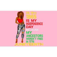 Happy Juneteenth Is My Independence Day Free Black Bumper Sticker